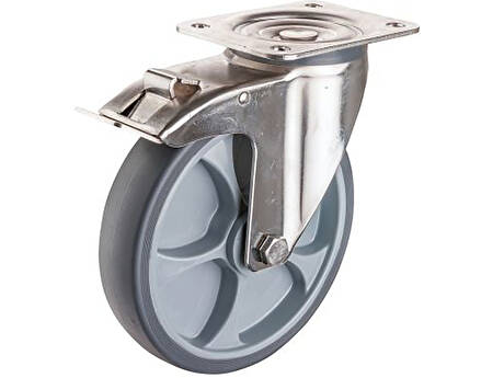 Nerezové pryžové pojezdové kolo H120.B43.160