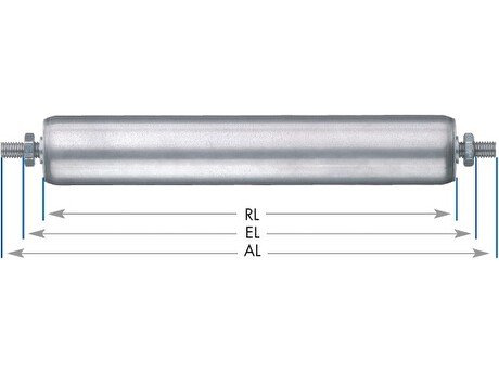 Ocelový dopravníkový váleček S55-F10-210-230
