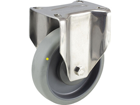 Nerezové pryžové antistatické pojezdové kolo 8478-UFP-A 080 P62 INOX