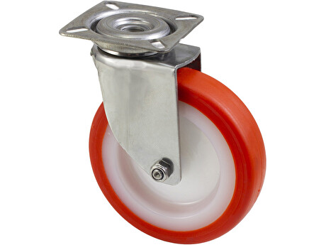 Nerezové polyuretanové pojezdové kolo M-PU 100 INOX 40