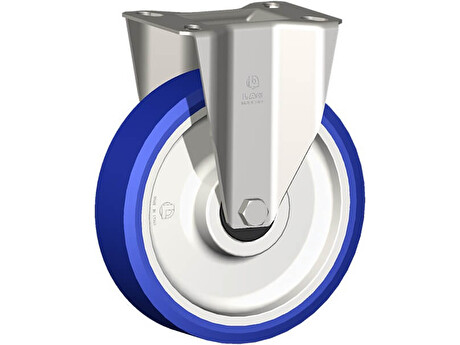 Nerezové polyuretanové pojezdové kolo 35314-ADINYL SOFT 125 INOX20