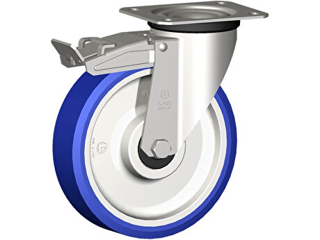 Nerezové polyuretanové pojezdové kolo 35205FR-ADINYL SOFT 080 INOX20