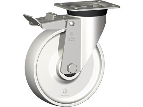 Nerezové polyamidové pojezdové kolo 33627FR-POLINYL 100 INOX40