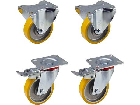 Sada transportních polyuretanových kol TAU 100