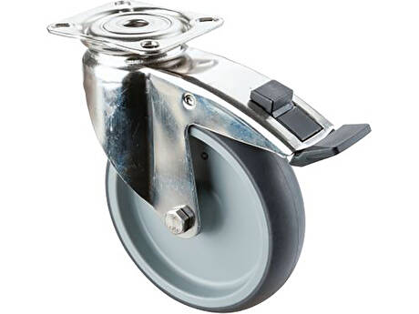 Nerezové pryžové pojezdové kolo G120.A80.076